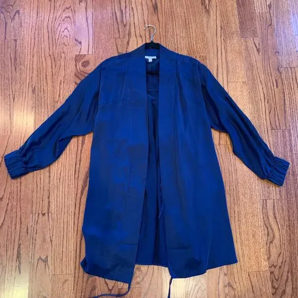Lunya Washable Silk Robe MSRP $298 | Navy Blue | Size XS/S - Picture 6 of 10